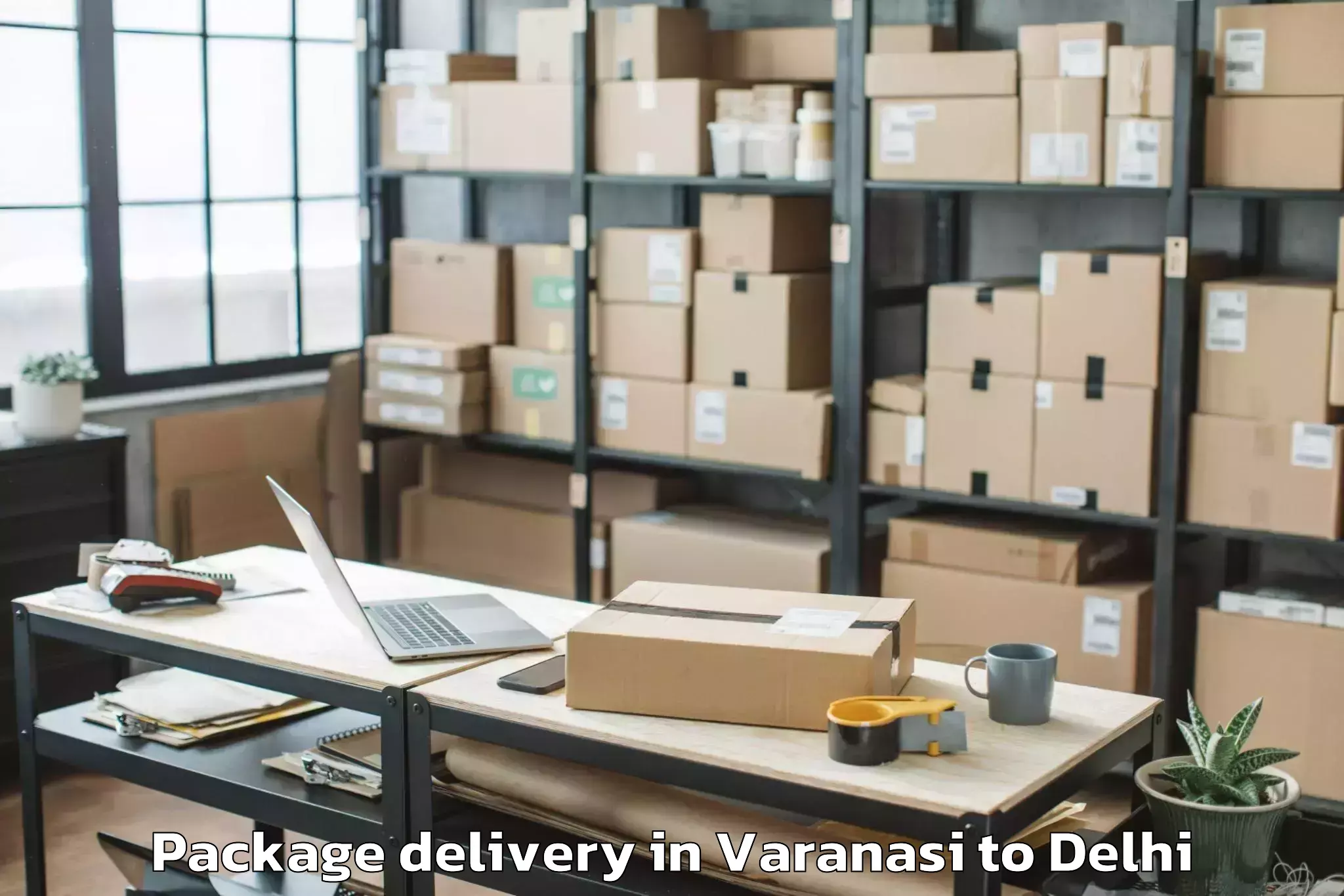 Varanasi to Jhilmil Package Delivery Booking